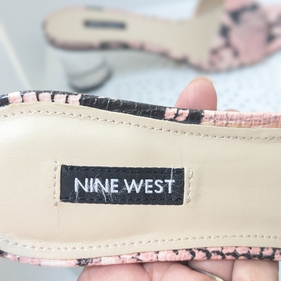 Nine west pink snakeskin sandals - Picture 9 of 16
